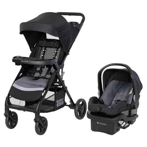 Baby Trend Sonar Seasons Travel System with EZ-Lifta c 35 Infant Car Seat - Journey Black - Black