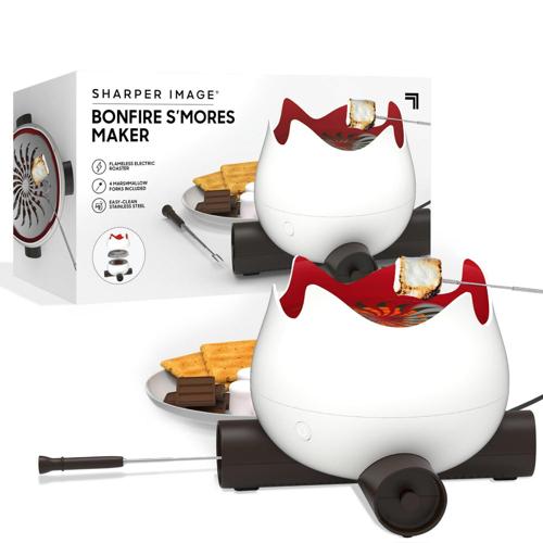 Sharper Image Flameless Marshmallow S'mores Maker, Includes Four Forks and Easy Cleaning Parts